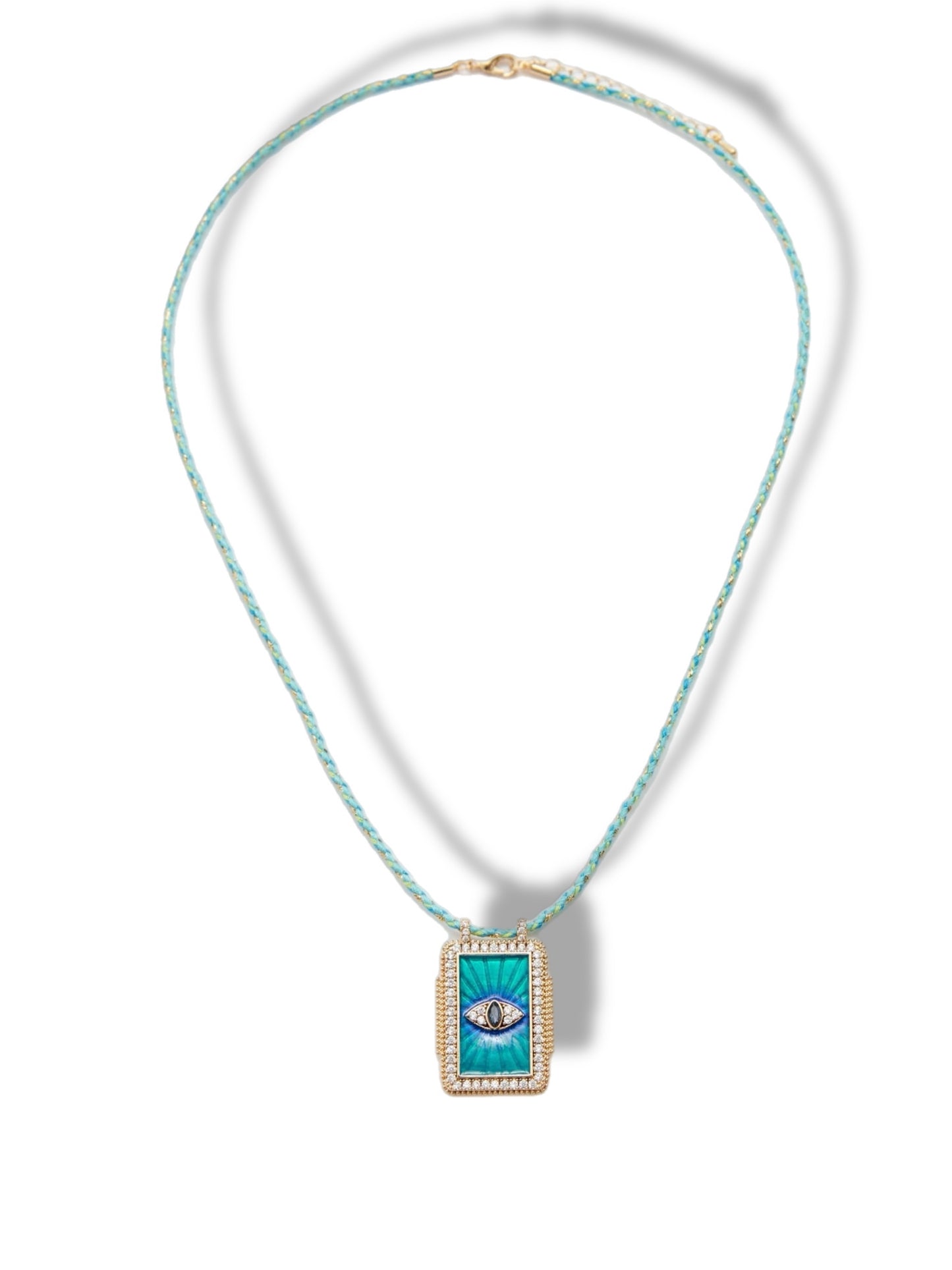 Necklace w/taro signs Eye blue