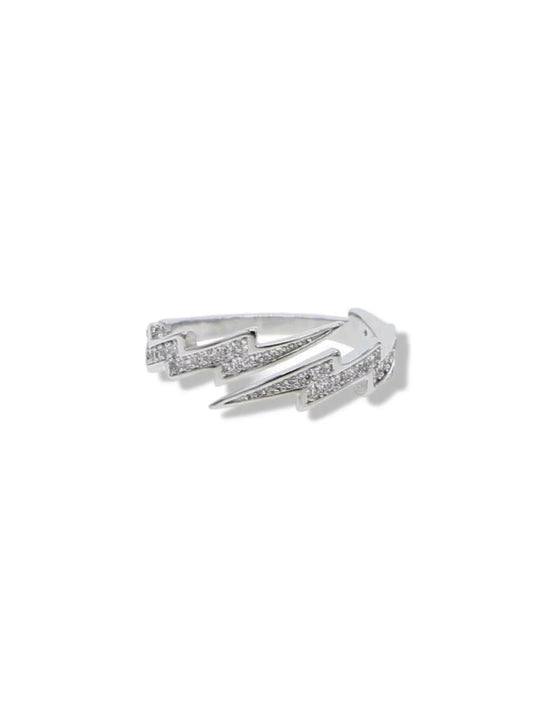 Flash silver ring w/stonees