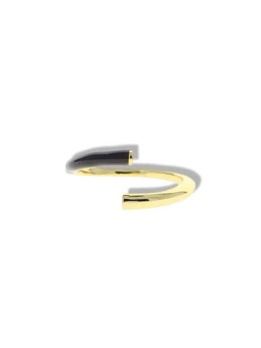 Open ring w/enamel black