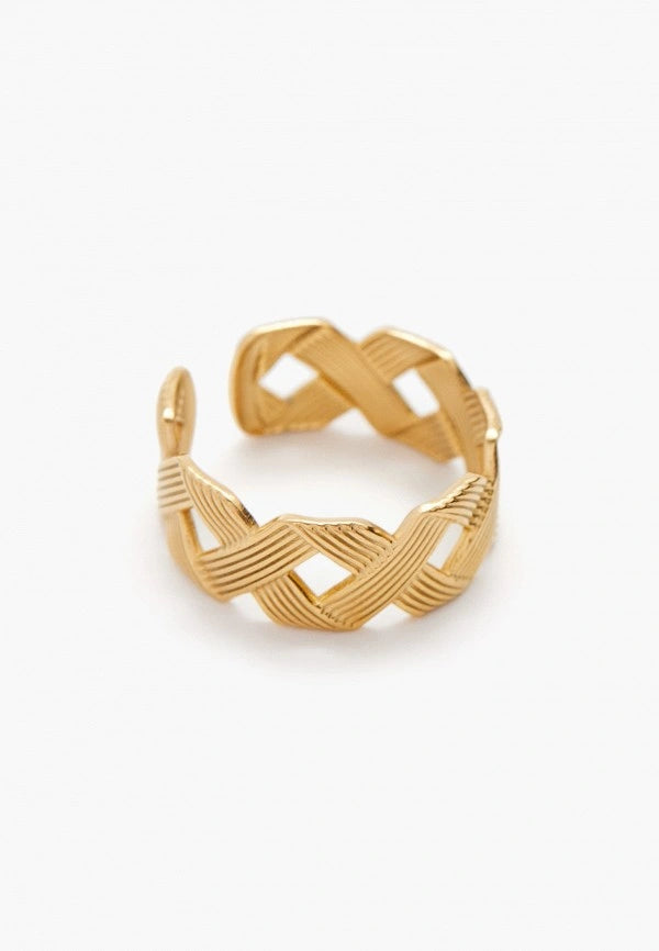 Gold cross ring