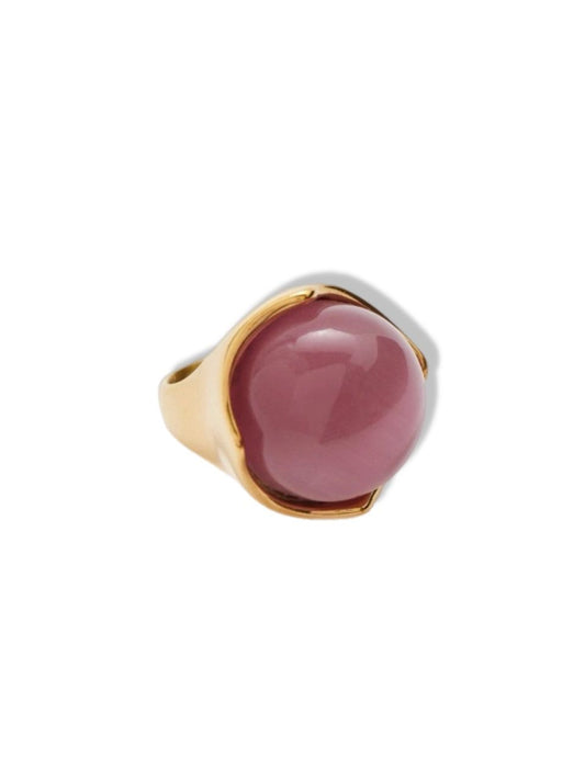 Statement ring w/pink stone