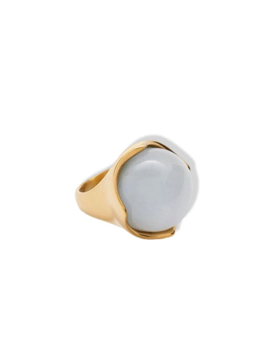 Statement ring w/white stone