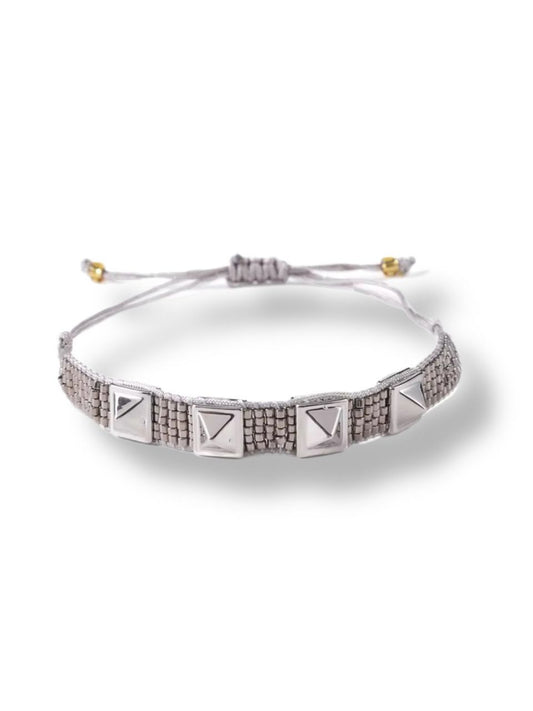 Beaded bracelets silver
