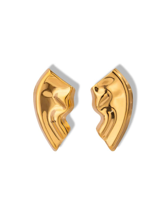 Statement big cuff earrings gold