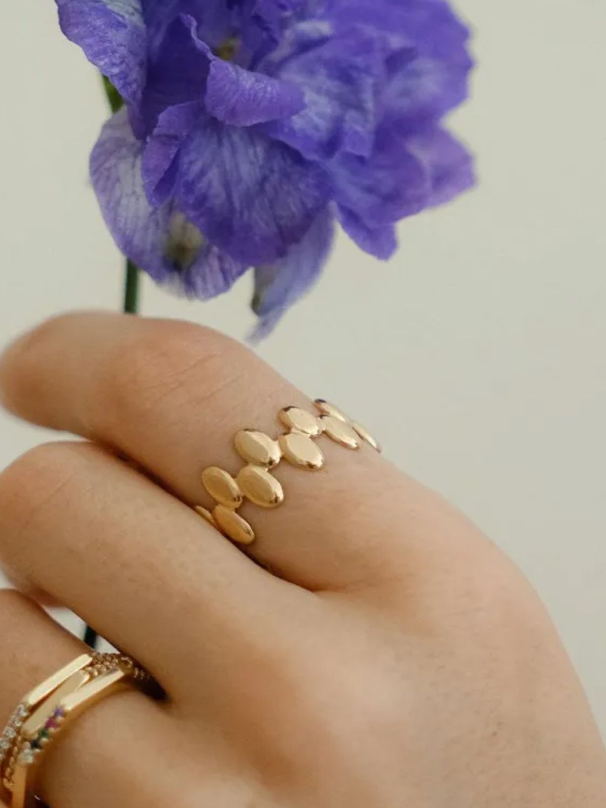 Gold drops ring