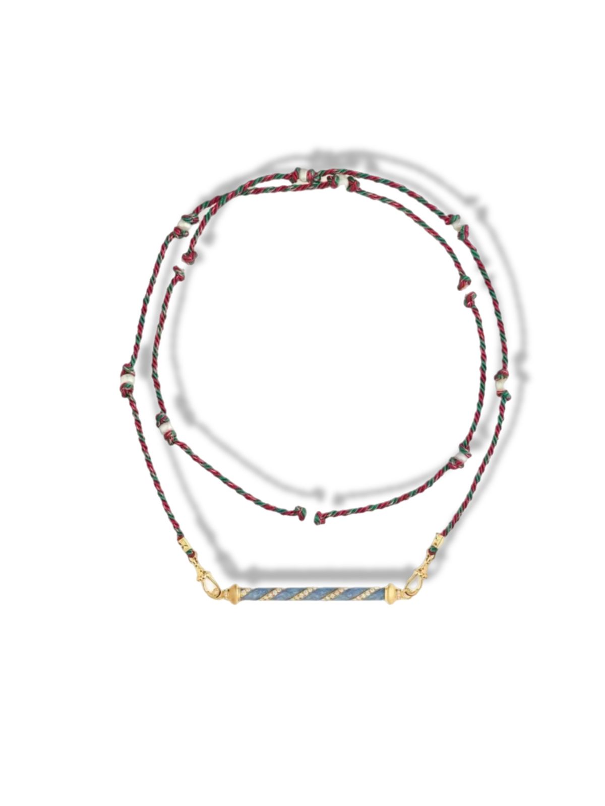 Necklace w/carabine blue