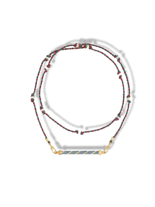 Necklace w/carabine blue