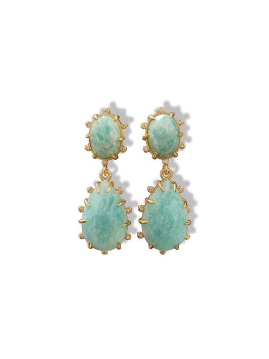 Earrings w/Tianhe Stone