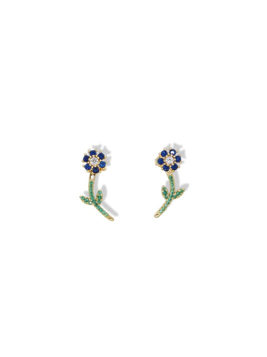 Earrings w/flowers