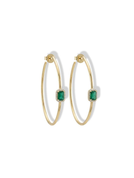 Earrings w/stones green
