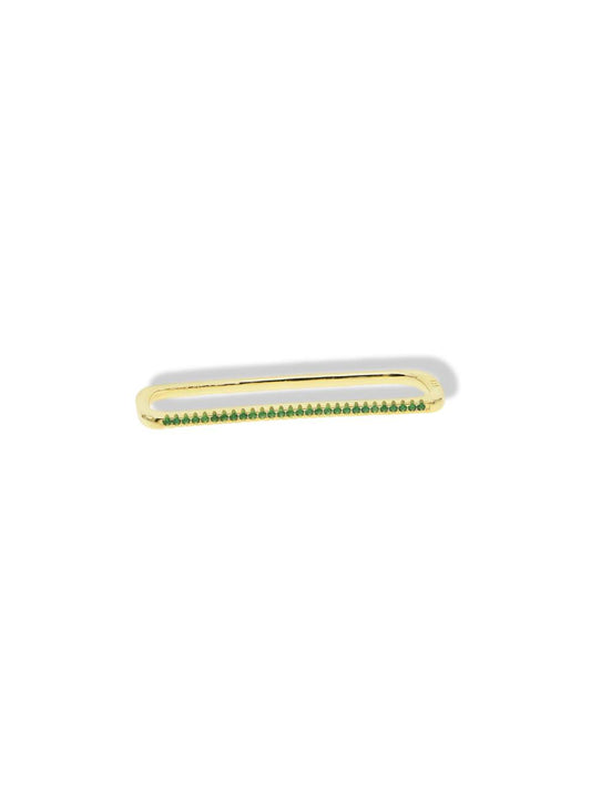 Cuff with green stones