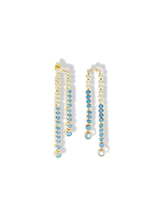 Earrings w/stones blue