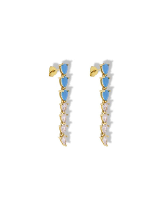 Earrings w/stones blue