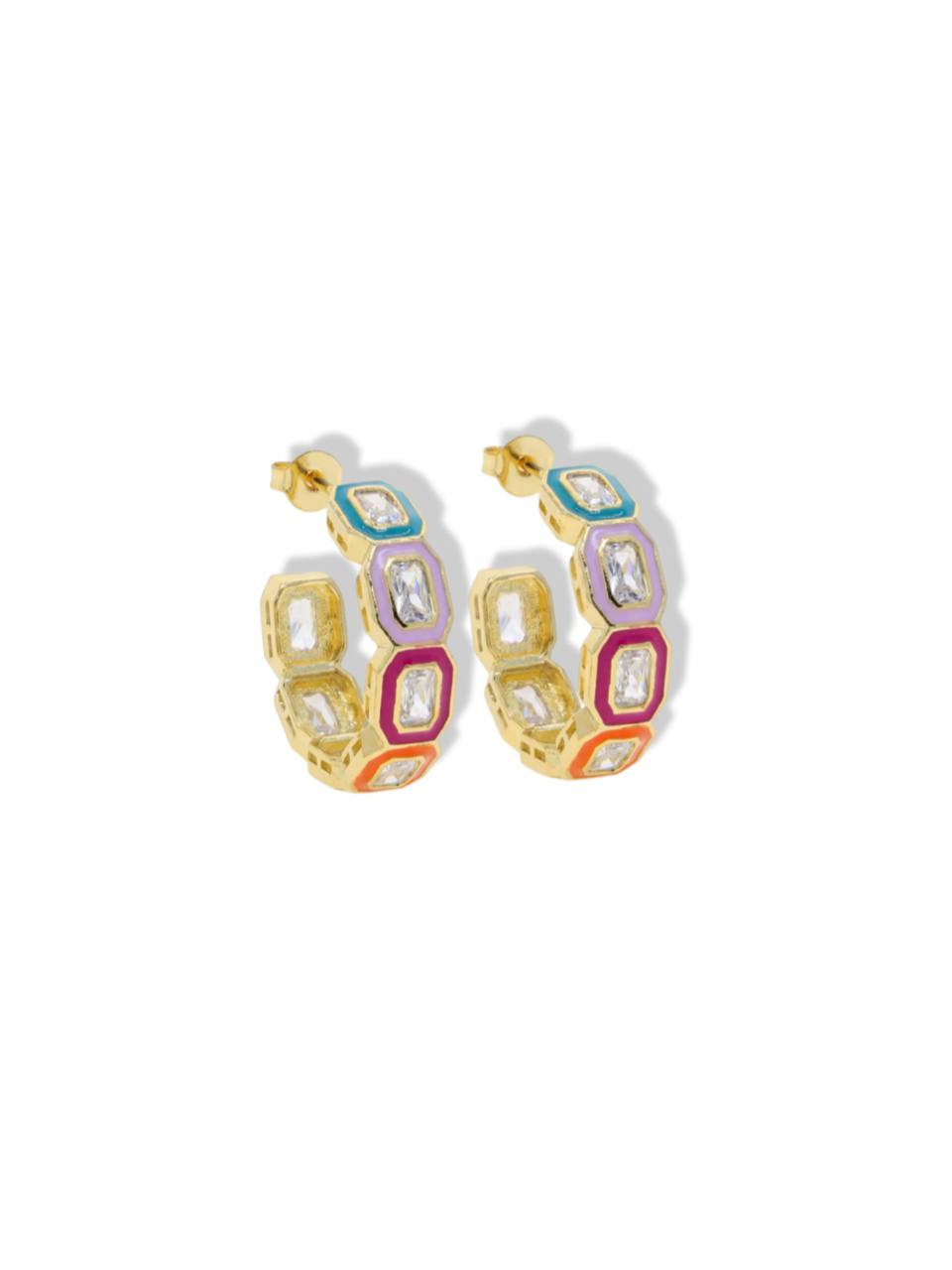 Earrings w/enamel